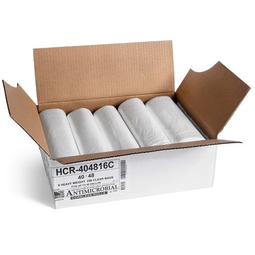 Bolsa para Contenedor, Alta Densidad, Rollos de 40 x 48, Transparente, 13.2 Micrones, para 40-45 Galones